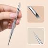 New Nail Double-ended Use Stainless Steel Circle Beveled Head Cuticle Pusher Remover Manicure Sticks Tool Nail Art Tool