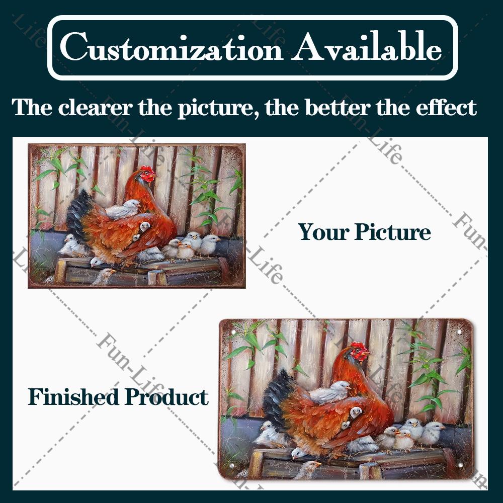 Плакат с курицей, винтажные металлические оловянные знаки, тарелка, петух, куриное яйцо, ретро-налет, бар, паб, ферма, домашний Настенный декор