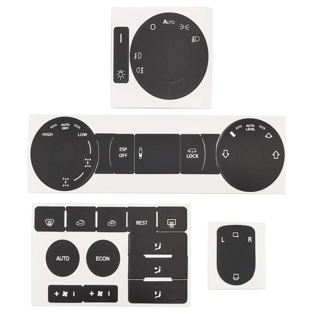 8 шт., наклейки для салона автомобиля из ПВХ, наклейки на кнопки для Volkswagen, Touareg 2004-2009