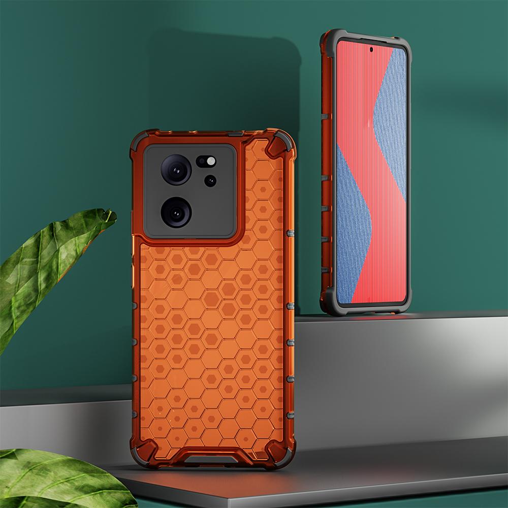 KEYSION Противоударный защитный чехол для Xiaomi 13T Pro 5G, мягкий силикон + ПК, прозрачная сотовая задняя крышка для телефона Redmi K60 Ultra