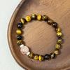 Tiger Eye Stone Beaded Bracelets for Women 8mm Round Beads Semi-Precious Gemstones Bangle DIY Jewelry Gifts