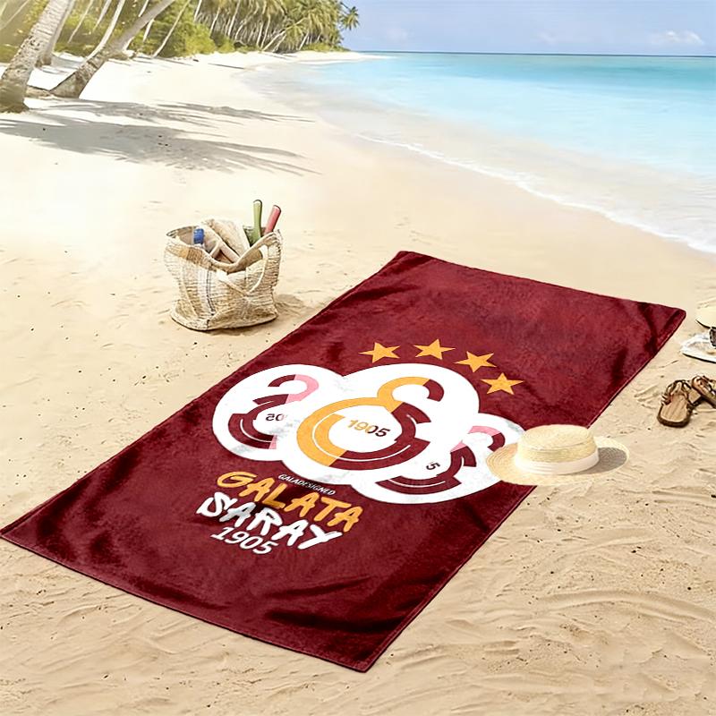 1pc Galatasaray SK Beach Towel Ideal Birthday Gift For Family, A Vibrant Beach Towel Suitable for Outdoor Activities