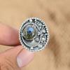 Sterling Silver Round Third Eye Chakra Labradorite Stone Promise Artisan Ring