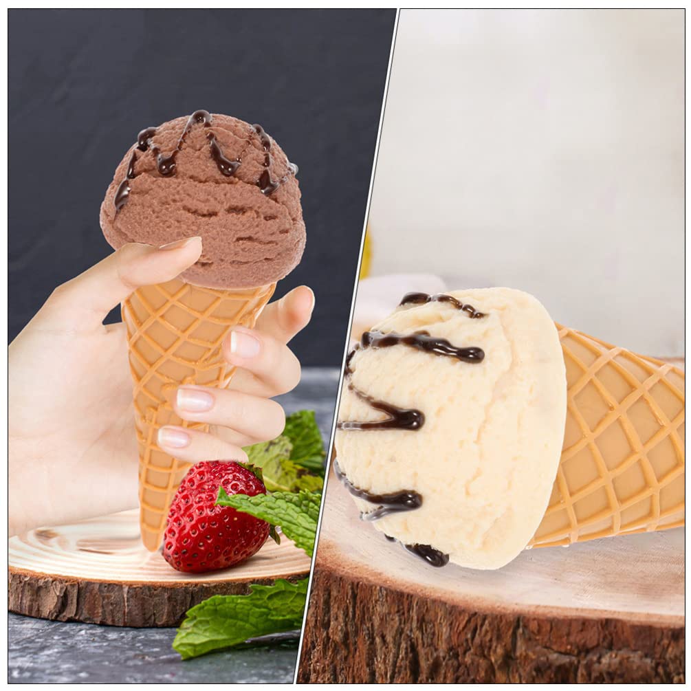 TOYMYTOY Set of 2 PVC Simulation Ice Cream Models for Pretend Food and Toy Cooking x x inches Play, Samples, Display, Props, 5.7 5.7 5.7