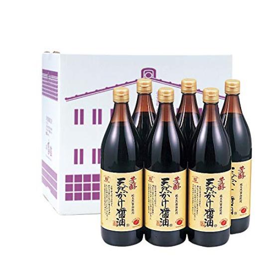 Kawanaka Arozen Natural Kake Soy Sauce 900ml X 6 Bottles Set (plain Carton)