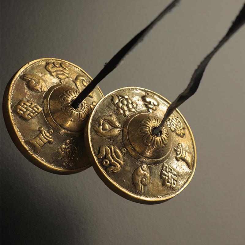Nepalese Handmade Brass Cymbals: Yoga Gong & Percussion Instrument