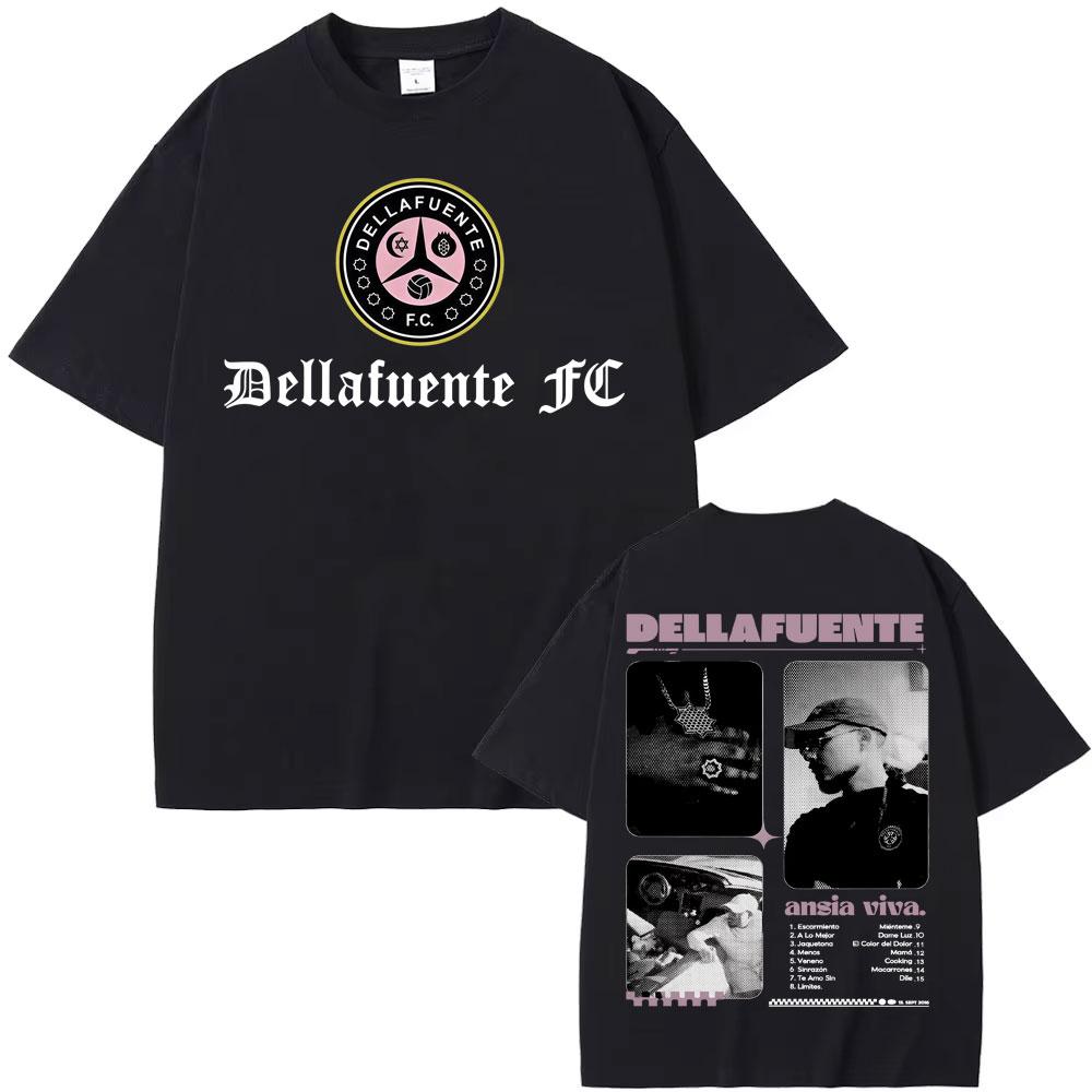 Rapper Dellafuente New Album 2026 Tour Tshirts Men Women Harajuku Gothic Hip Hop Punk T Shirt Fashion Casual Tshirt