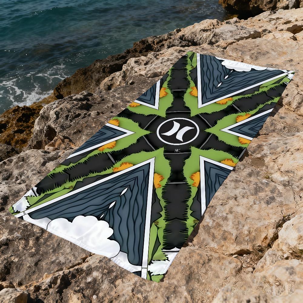 fashion art LOGO LUXURY h-hurleIES Towel Large Quick-Drying Microfiber soft Beach Towel for Travel Fitness Sauna Bathing Camping