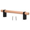 Modern Simple Drawer Wardrobe Handle Black Pine Door Pull Furniture Hardware for Home Living Room128 Hole