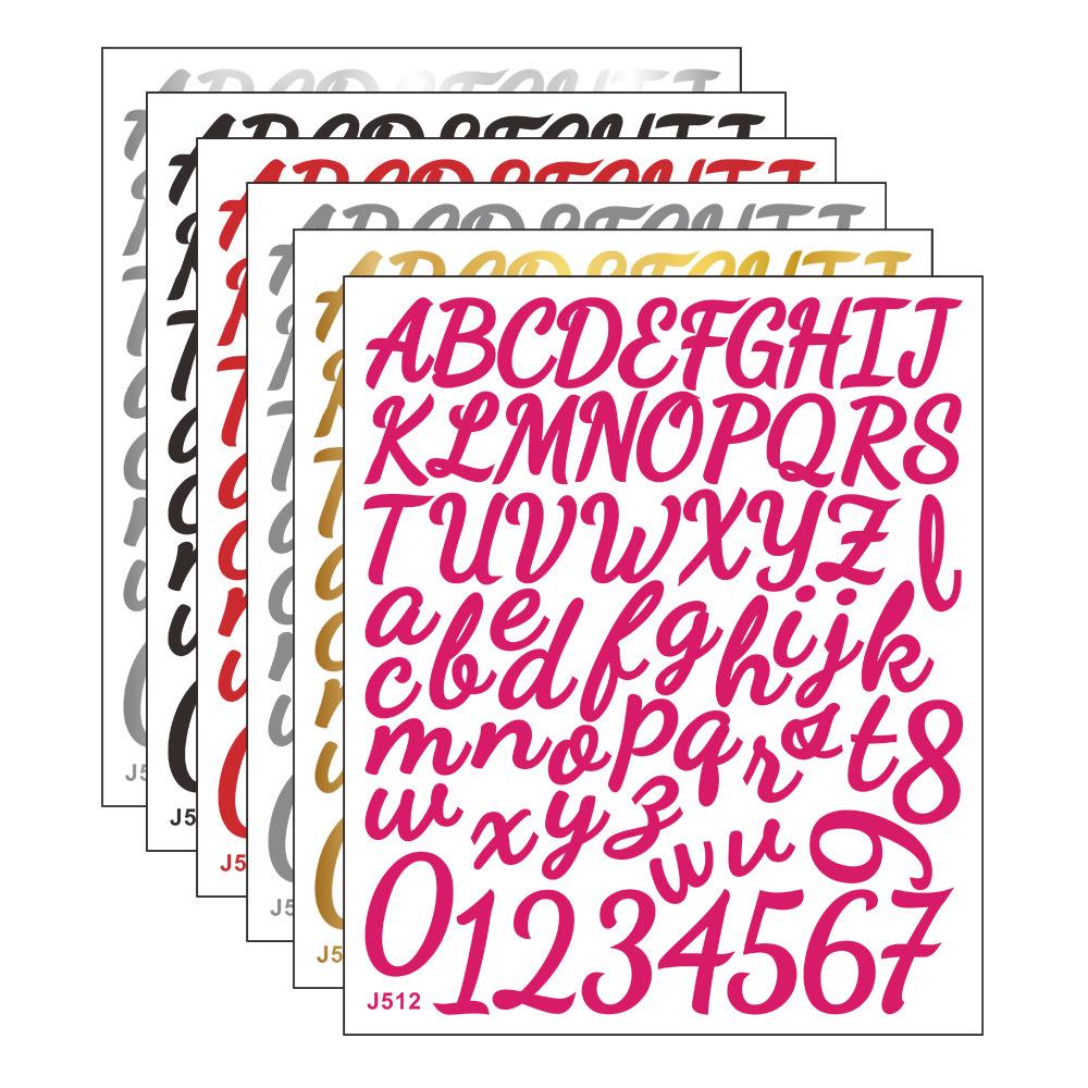 Сделай сам рукописный английский буквенно-цифровой комбинированный конверт для бухгалтерской книги, украшение и декор, маленькие наклейки