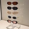 New European and American style plastic oval small frame sunglasses light luxury metal polyline frame trendy blackout sunglasses