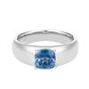 Invisible collage CONTINUE RING_SILVER LONDON BLUE TOPAZ