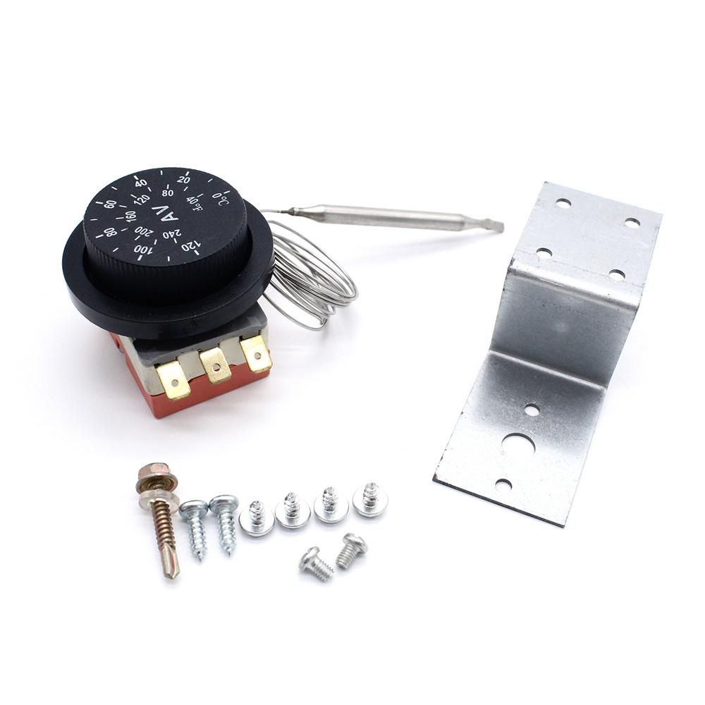 Регулируемый электрический термостат вентилятора радиатора 12 В с контрольным реле и проводом для легковых и грузовых автомобилей