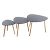 Set of 3 Gray Nesting Tables Miléo Atmosphera