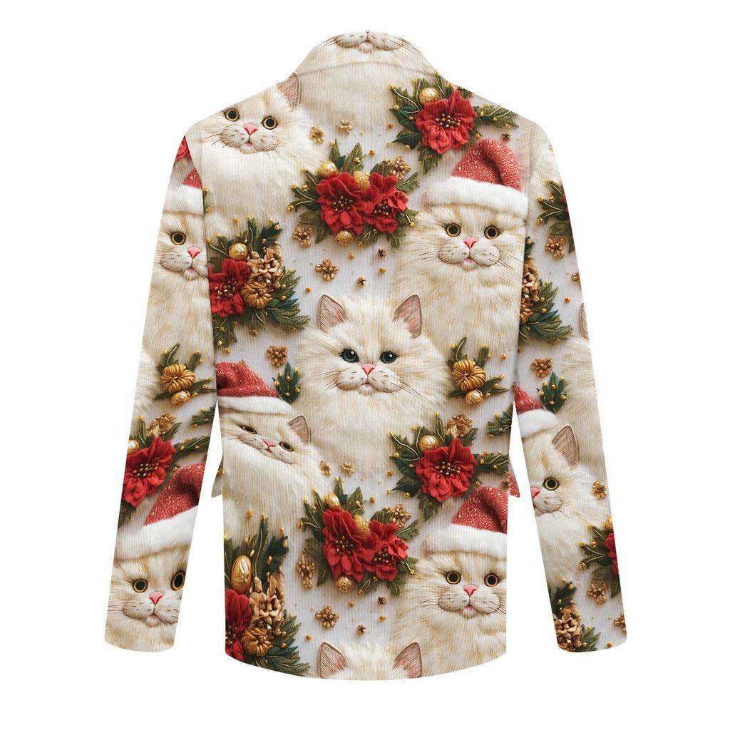 Мужской вельветовый теплый пиджак-кардиган с принтом и карманами, мужской повседневный костюм