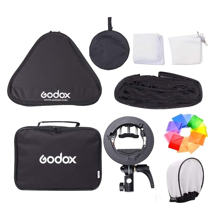 [Авторизованный агент Godox] Держатель кронштейна Godox S2, крепление Bowens 80*80 см, набор софтбоксов Godx AD200 AD200pro AD400pro, вспышка V1 и V860II V850II TT685