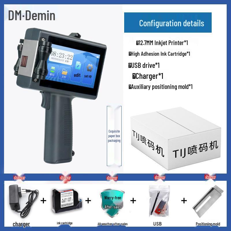 T10 Компактный ручной струйный принтер для печати даты производства, номера партии, QR-кода и этикеток