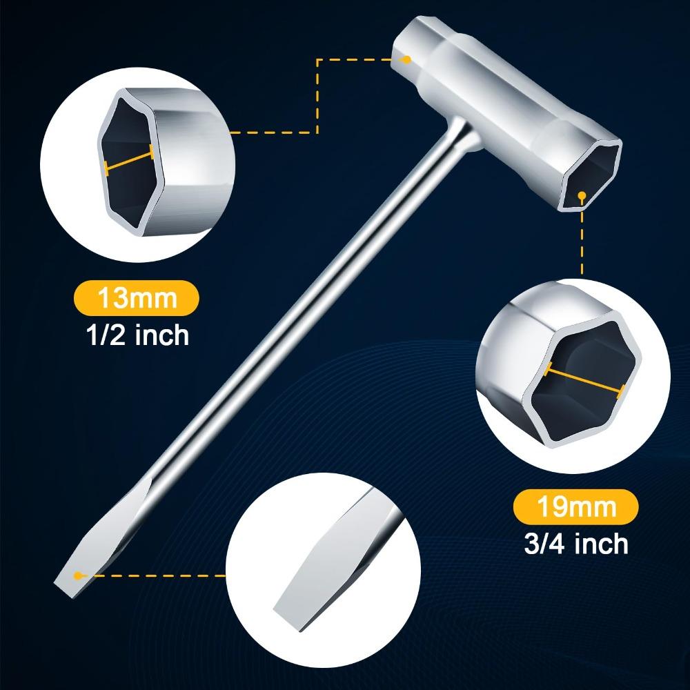 Mechanický klíč s dvojitou hlavou 13/19 mm Klíč na pilový řetěz Vysoce kvalitní klíč T Zahradní nářadí