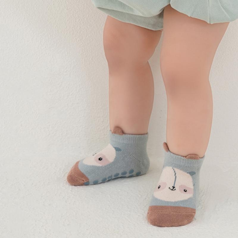 Носки для малышей, носки для девочек и мальчиков, нескользящие носки для новорожденных, для девочек и мальчиков, осень-зима, толстые, теплые, мягкие, с мультяшным принтом, детские носки