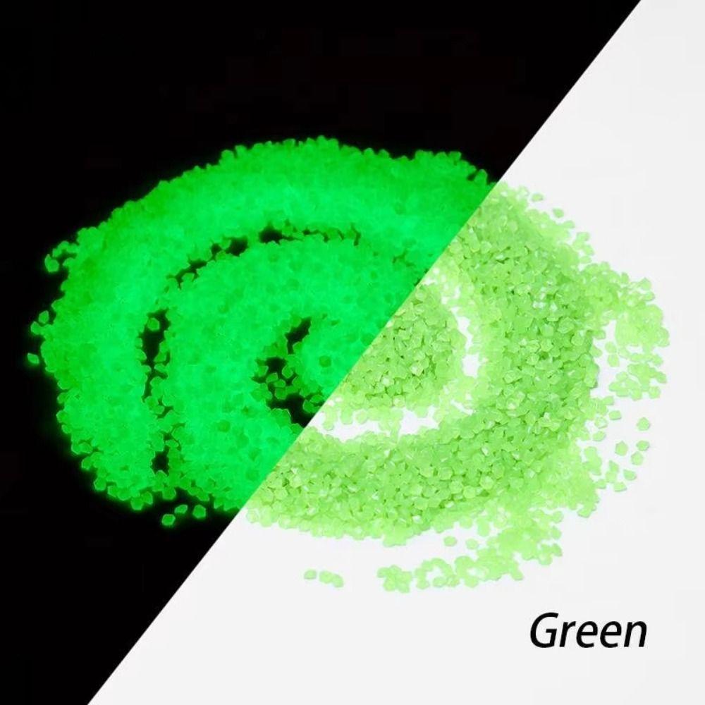 600Pcs Mini Glow in The Dark Pebble Resin 1cm Fish Tank Luminous Stone DIY Glowing Effect Aquarium Decoration Stone Lawn