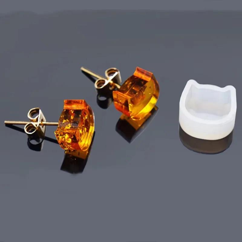 4 шт./набор DIY силиконовые серьги гвоздики формы для изготовления ювелирных изделий из смолы литейные формы ремесленный инструмент силиконовые формы для задних креплений сережек