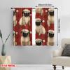 2pcs,2D plane printing Contemporary Curtains Pug Tree Durable Polyester (without rod) Home Decor Ldeal for Bedroom & Living