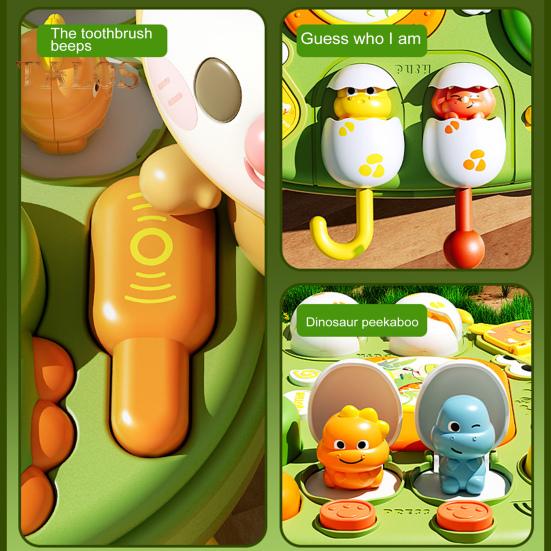 Детский игровой стол, игрушка, мультяшный динозавр, обучающий стол, музыкальная игрушка, развивающий детский игровой центр для малышей, мальчиков и девочек, стоячий игровой стол