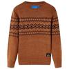 Knitted Pullover for Children Cognac 92/104/116/128/140