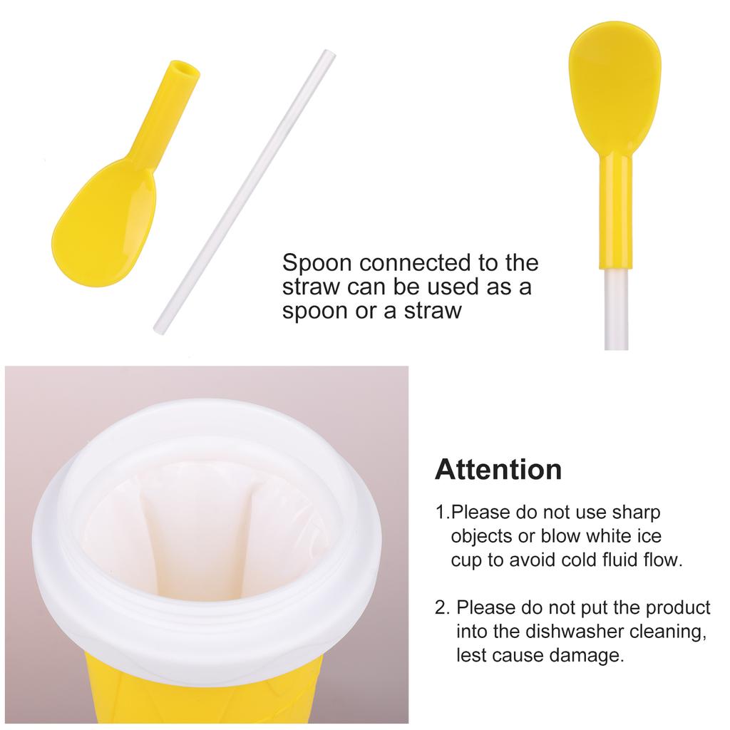 Ледяная быстрозамороженная чашка для сжатия, летняя чашка для приготовления слякоти, чашка для смузи, волшебная силиконовая чашка