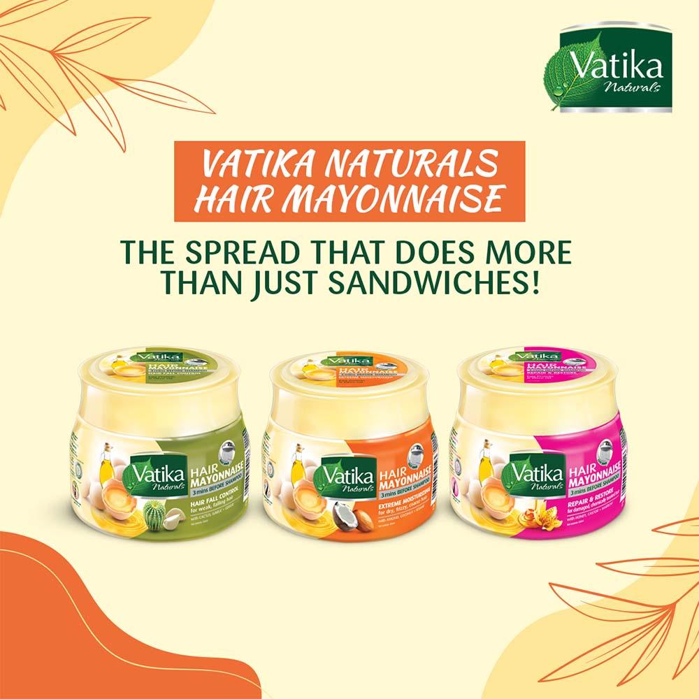 Майонез для волос Экстремальное увлажнение 500г. Vatika Naturals - 3 минуты до шампуня
