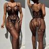 Trend Sexy Open Crotch Bodystockings Women Sexy Lingerie Sheer Fishnet Bodysuit Lace Underwear Erotic Outfits Crotchless Tights