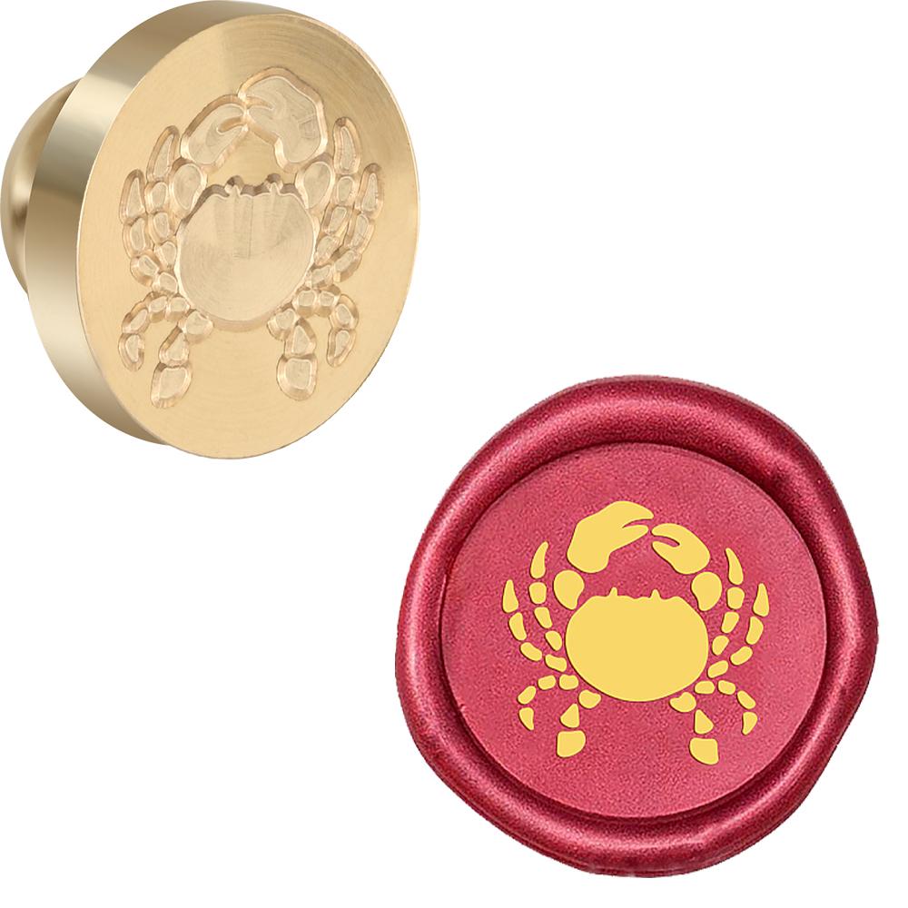 Лев, Краб, Змея, Слон, Дракон Печать из воска Ретро Печать из сургуча Коллекция животных 25 мм Съемная латунная головка для конверта