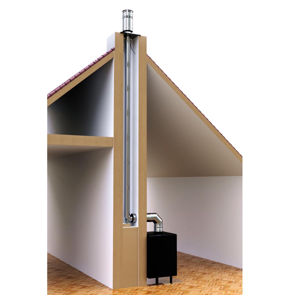 ADAM GAS Концентрический дымоход fi 130/200 - дымоходная вставка