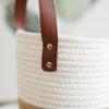 Cotton Rope Hand Woven Hanging Baskets Natural Wicker Plant Flower Pot  Snack