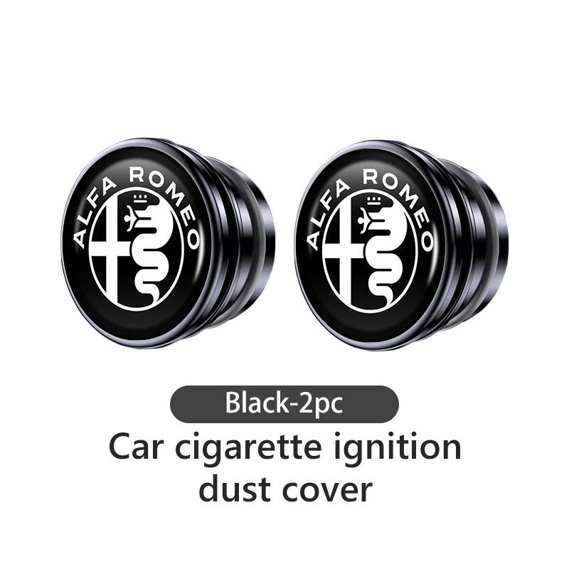 ZNBUA1 Alloy Socket Dust Cover Lighter Plug Car Cigarette Lighter Cap For Alfa Romeo 159 Giulietta 156 147 Giulia Mito GT Stelvio