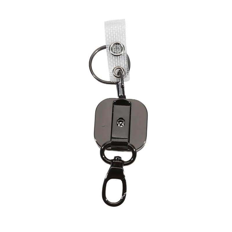 Выдвижные держатели для бейджей-брелоков, металлические, сверхпрочные, с карабином, клипсой для ремня и кольцом для ключей, для держателя имени и ID-карты