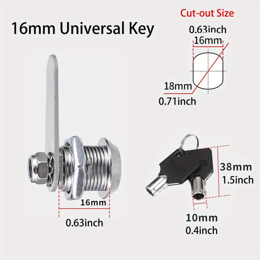 Tool Boxes Locks Mailbox Cylinder Thread Tubular Cam Lock Furniture Lock Cabinet Drawer Lock Furniture Hardware RV Doors