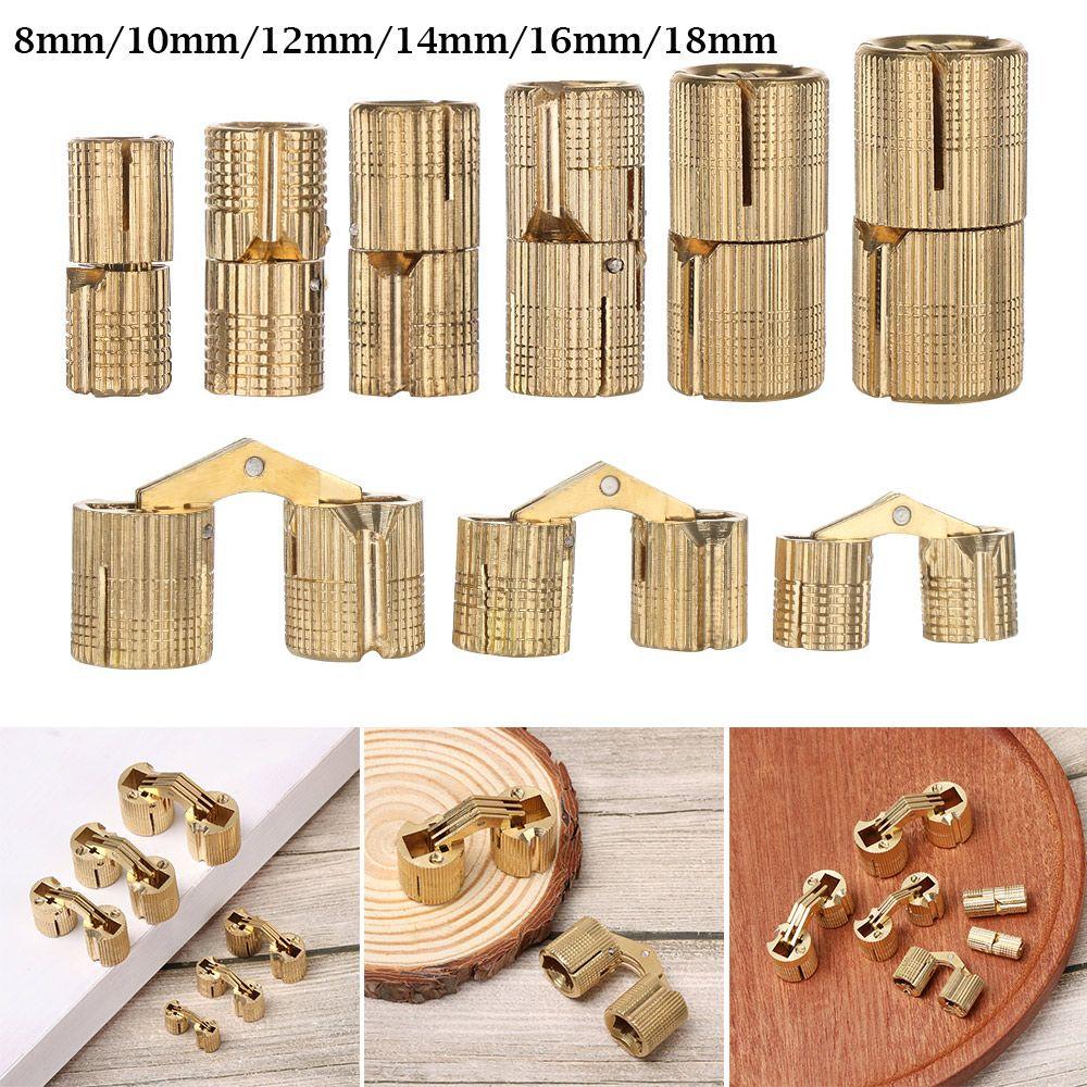 1pc New Door Cupboard Cylindrical Brass Hinges Furniture Hinges Hidden