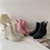 Women's Waterproof Short Rain Boots: Fashionable, Non-Slip Velvet Overshoes, Rubber Water Shoes.