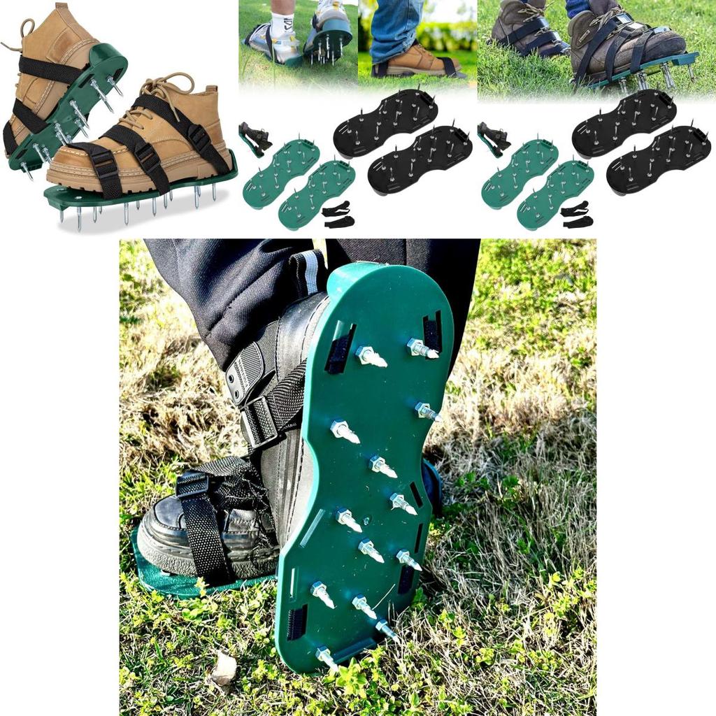 Ecofriendly Garden Planting Shoes With Plastic Material For Lawn Aeration And Gardening