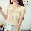 Retro Summer Outer Wear, Holiday Pleated Sexy Versatile Bottoming Camisole Women's Chiffon Fresh Top