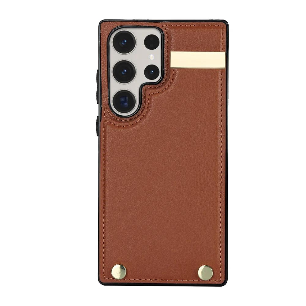 Для Samsung GalaxyS23 S22 S21 S20 Ultra Note20 10 Дизайн Органайзер Многослотовый Карман для Карт и Монет Кожаный Кошелек Чехол для Телефона
