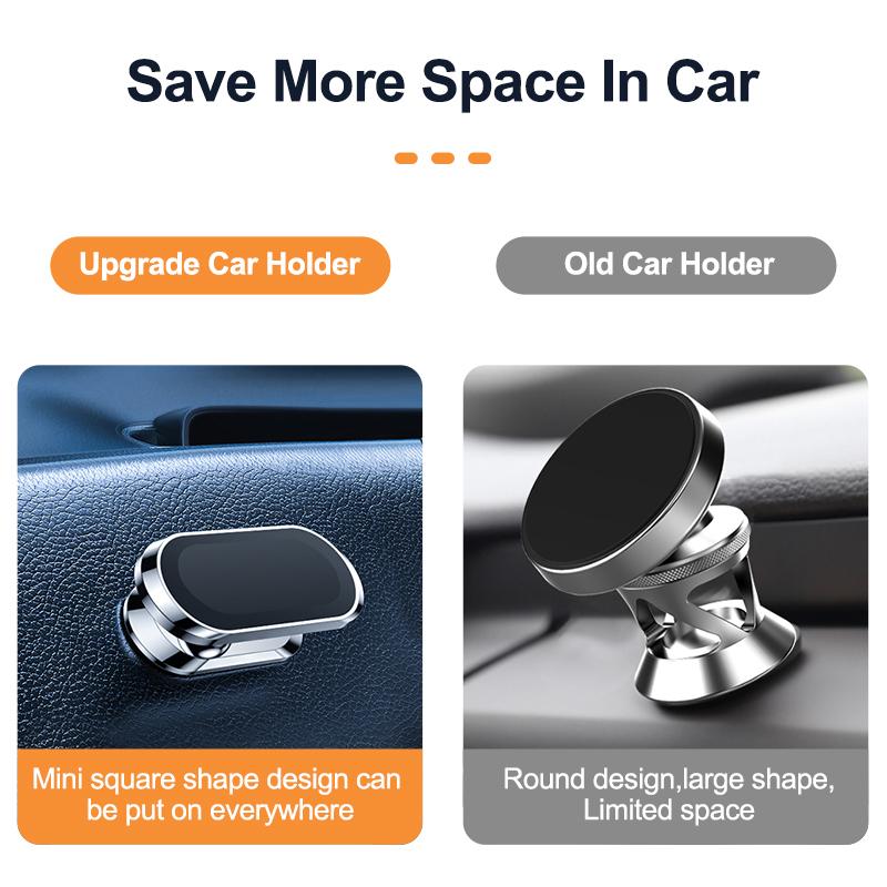 Магнитный автомобильный держатель для телефона, мини-подставка в форме полосы на 360 градусов, металлический магнит, GPS, автомобильное крепление, настенный кронштейн для офиса, спальни