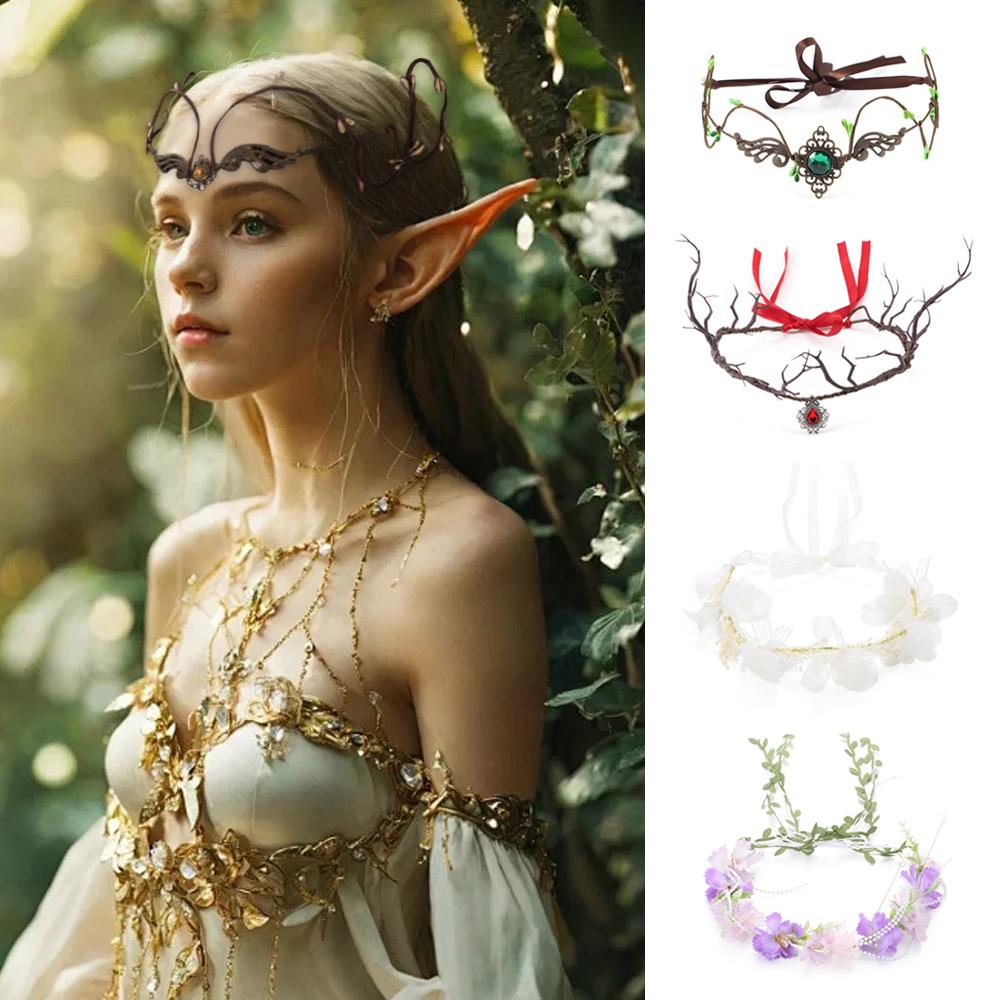 Vine Design Headpiece Bridal Style Gothic Headband New Elven Crown