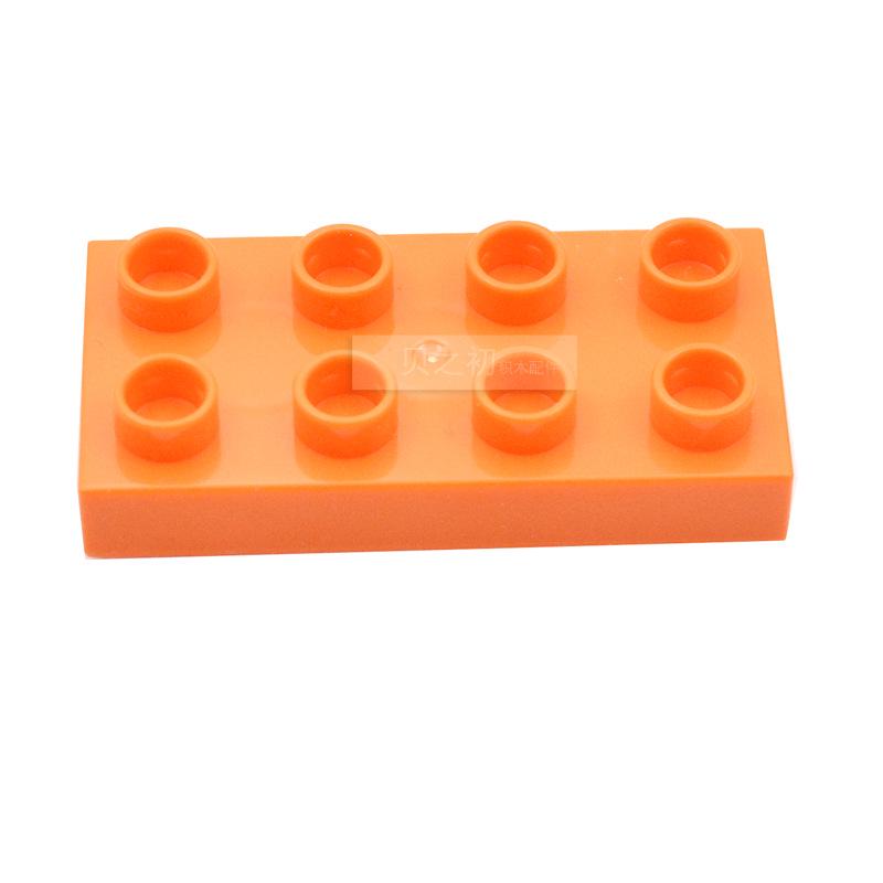 «Большие блоки для самостоятельной сборки, 8 отверстий, половинной высоты 2x4, совместимы с Lego, для раннего образования младенцев и детей ясельного возраста».