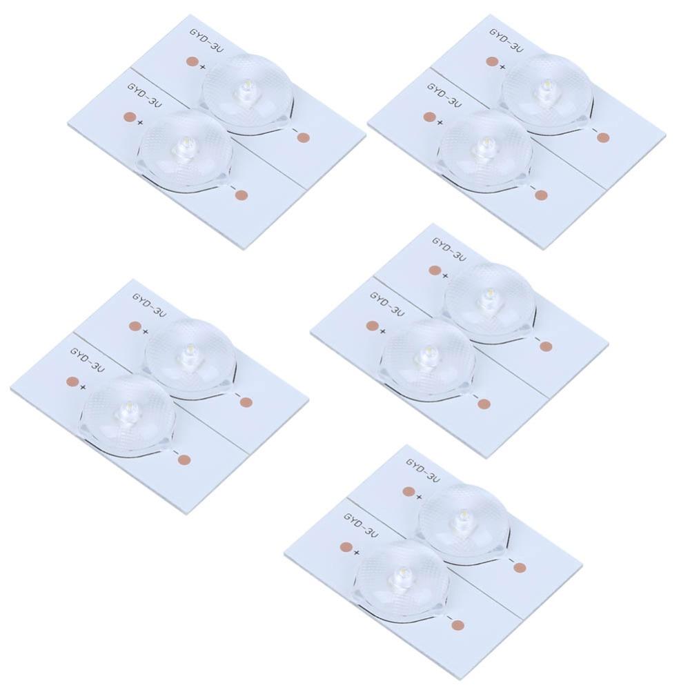 20 шт. Стекловолоконная плата Светодиодные лампы 3 В Светодиодный чип SMD Светодиодная линза 32-65 Светодиодный телевизор Ремонт