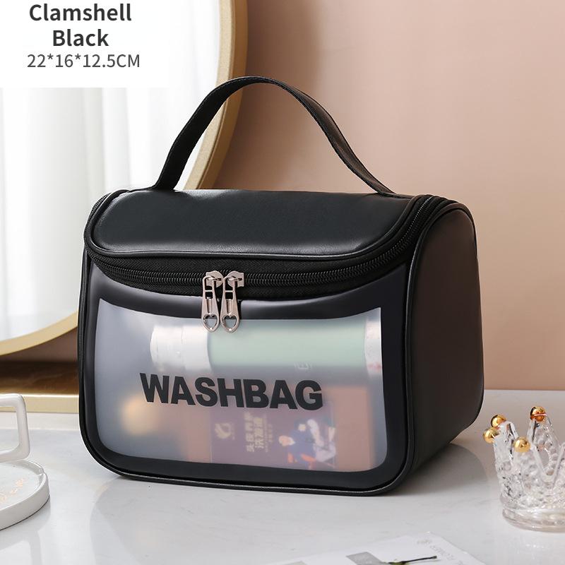 Новая прозрачная косметичка, набор из 6 предметов, сумка для хранения туалетных принадлежностей из ПВХ, сумка для купания и пляжа, сумка для шлифования из искусственной кожи