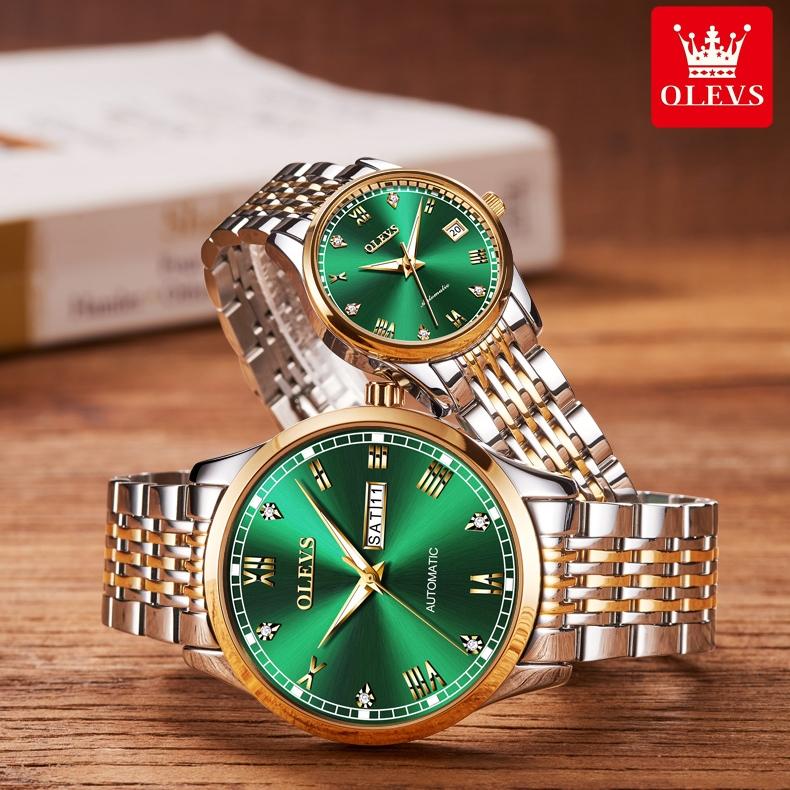 OLEVS Брендовые часы, простые водонепроницаемые механические часы, подарочные часы для мужчин и женщин, мужские часы