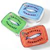 Canned Sardines Makeup Bag Large Capacity Zipper Closure Exquisite Embroidery Patterns