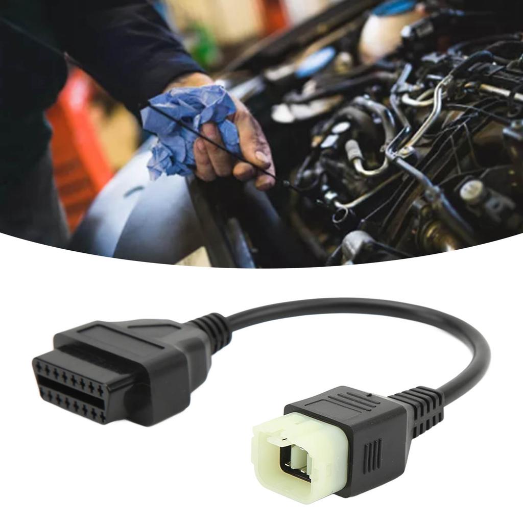 6-контактный OBD2 диагностический кабель-адаптер, стабильная передача для программирования ЭБУ мотоцикла